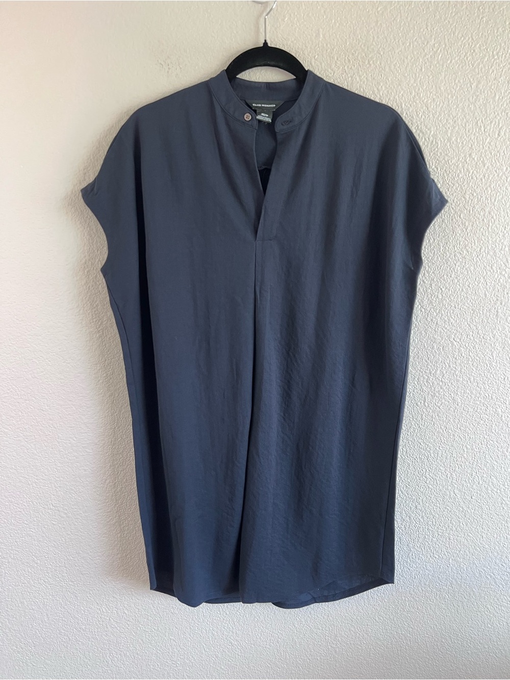 Club Monaco Jandina Popover Shirtdress Navy XSmall